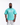 Man wearing a turquoise t-shirt with 'SKZ' logo on a white background