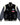 Black and gray varsity jacket with SKZ logos  and number 03 logo on the left chest on a white background